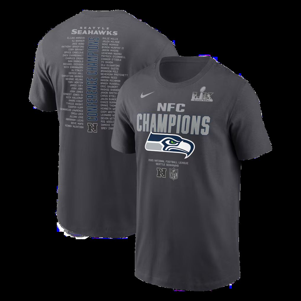 Men 2026 NFL Seattle Seahawks T-shirt grey 015->nfl t-shirts->Sports Accessory